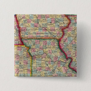 Illinois, Missouri, Iowa, Nebraska und Kansas Button