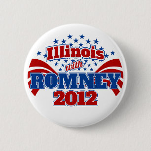 Illinois mit Romney 2012 Button