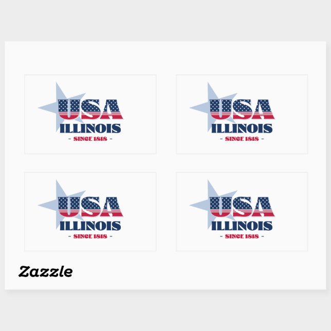 Illinois My Zuhause Staat Sticker (Blatt)