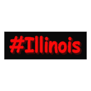 "#Illinois " Niedliches Design. Jetzt kaufen Fotodruck