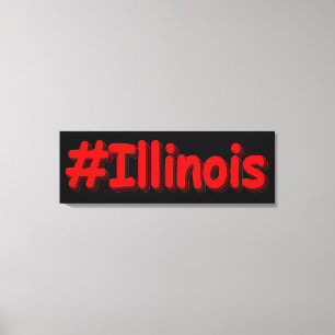 "#Illinois " Niedliches Design. Jetzt kaufen Leinwanddruck