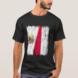 Illinois Polen Halbflagge Illinois Polnische Absta T-Shirt