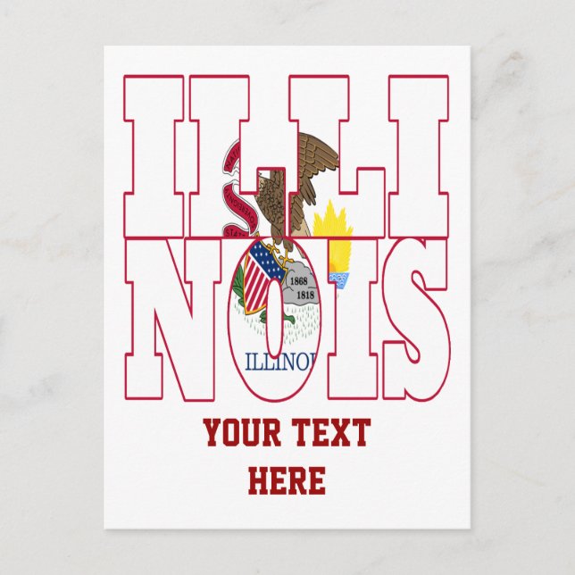 Illinois Postkarte (Vorderseite)
