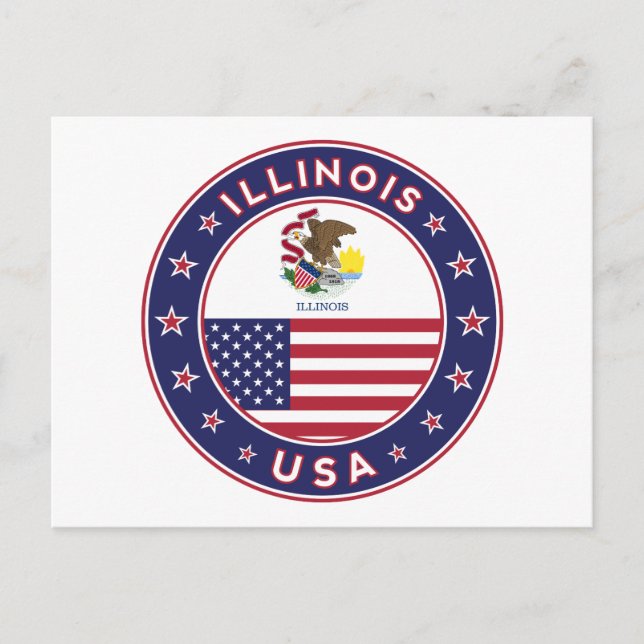 Illinois Postkarte (Vorderseite)