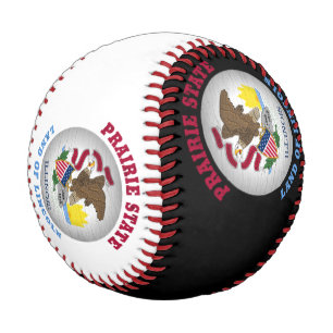 ILLINOIS PRAIRIE STAAT FLAG BASEBALL