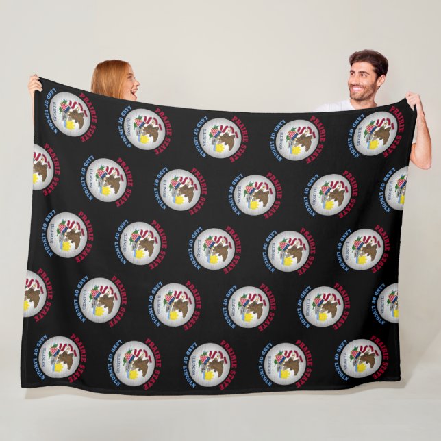 ILLINOIS PRAIRIE STAAT FLAG FLEECEDECKE (Beispiel)