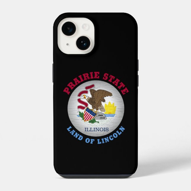 ILLINOIS PRAIRIE STAAT FLAG iPhone 14 HÜLLE (Rückseite)