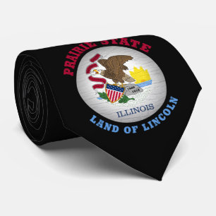 ILLINOIS PRAIRIE STAAT FLAG KRAWATTE