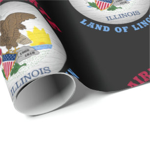 ILLINOIS PRÄRIENSTAATSFRAHNE GESCHENKPAPIER