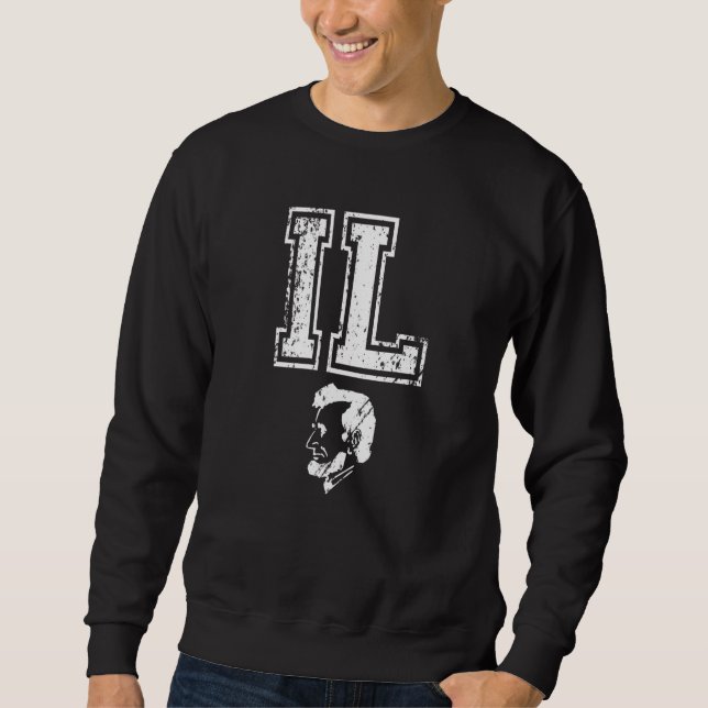 Illinois Pride Abgenutzt Sweatshirt (Vorderseite)