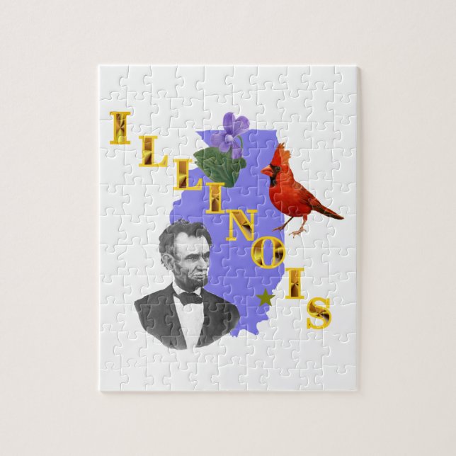 Illinois-Puzzle (2) Größen (Vertikal)