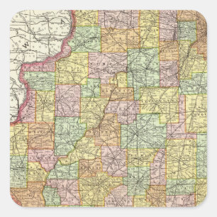 Illinois Quadratischer Aufkleber