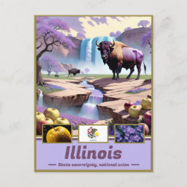 Illinois Reverie: Surreal Staat Showcase Postkarte