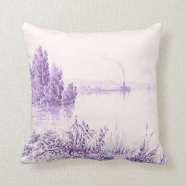 Illinois River at Peoria II Throw Pillow Kissen