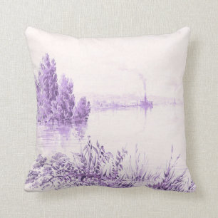 Illinois River at Peoria II Throw Pillow Kissen