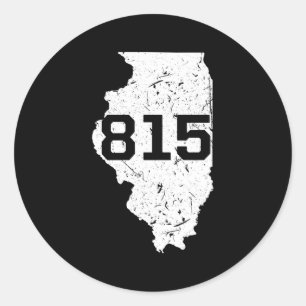 Illinois Rockford Joliet Area Code 815 Midwest Runder Aufkleber