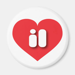 Illinois rotes Herz - I Liebe il Magnet