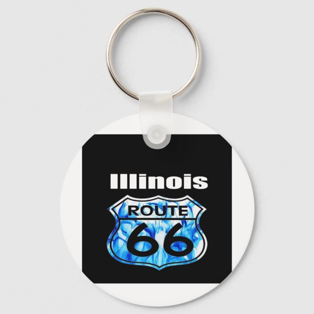 Illinois-Route 66 Schlüsselanhänger (Vorderseite)