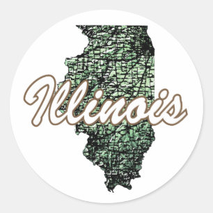 Illinois Runder Aufkleber