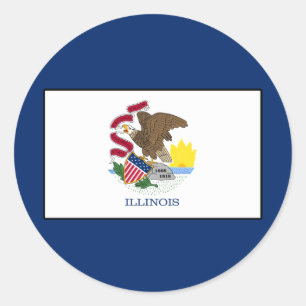 Illinois Runder Aufkleber