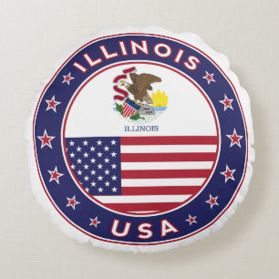 Illinois Rundes Kissen