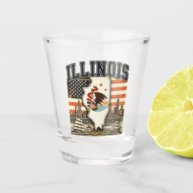 Illinois Schnapsglas (Vorderseite)