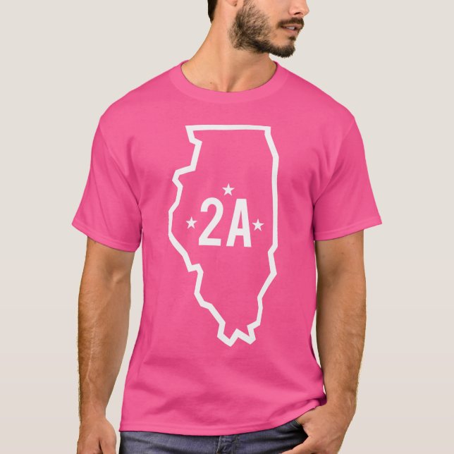 Illinois Second Amendment Staat 2A Gun Owner recht T-Shirt (Vorderseite)