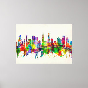Illinois Skyline Leinwanddruck