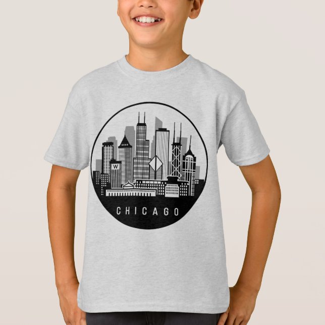 Illinois Skyline T-Shirt (Vorderseite)