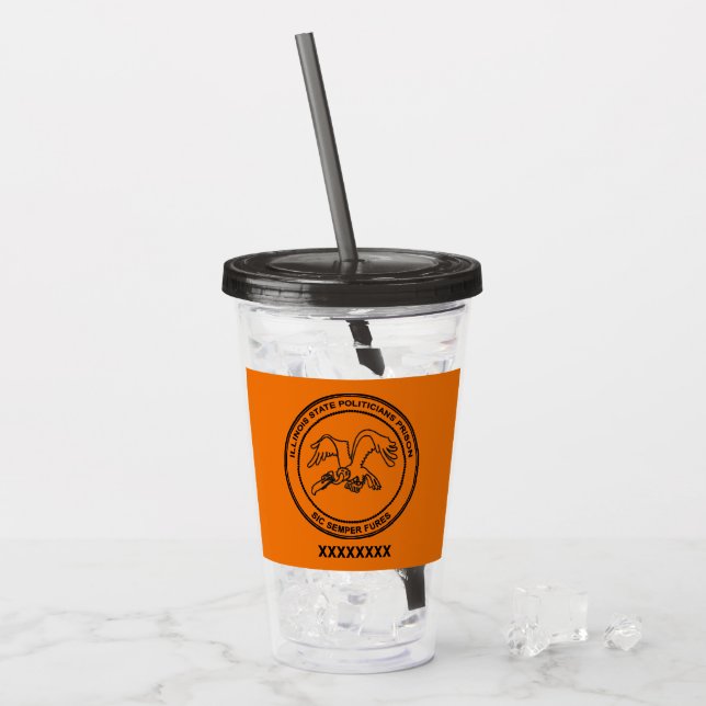 Illinois Staat Politische Gefangenschaft Acryltrinkbecher (Vorderseite Ice)
