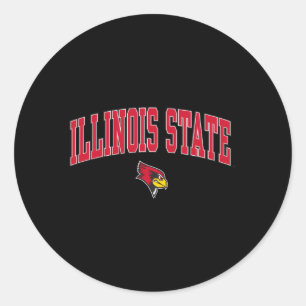 Illinois Staat Redbirds Arc Over Heather Gray Runder Aufkleber