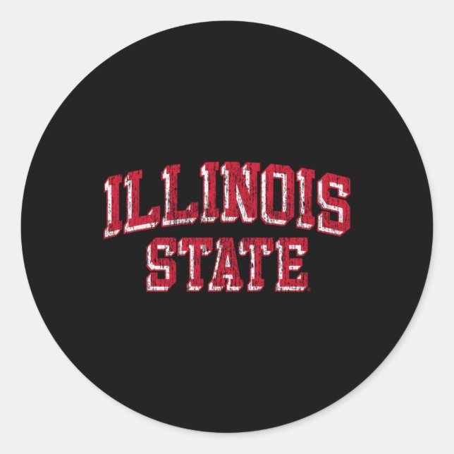 Illinois Staat Redbirds Arch Runder Aufkleber (Vorderseite)
