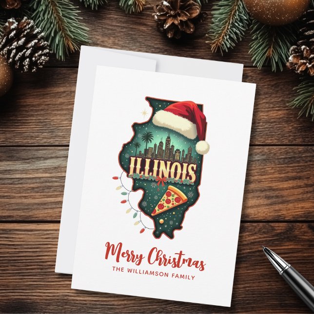 Illinois Staat Spaß Weihnachten (Personalize front and back with your details)