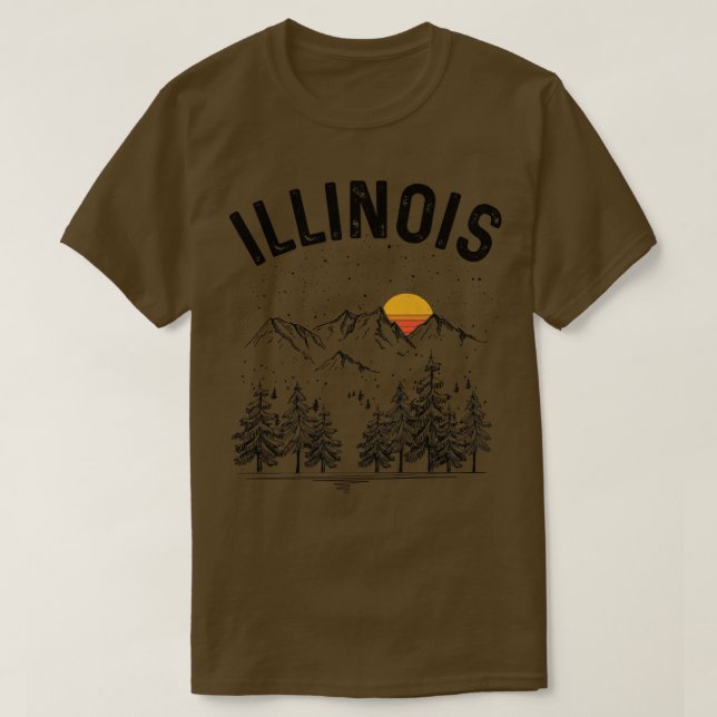 Illinois Staat Vintag Retro T-Shirt (Design vorne)