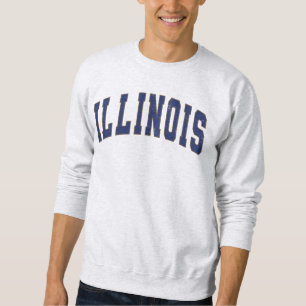 Illinois Staat Vintage Uni Style Sweatshirt