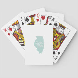 Illinois-Staats-Spitzname-Grasland-Staat Spielkarten