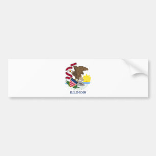 Illinois Staatsflagge Autoaufkleber