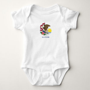 Illinois Staatsflagge Baby Strampler