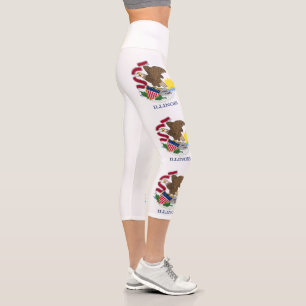 Illinois Staatsflagge Capri Leggings
