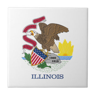 Illinois Staatsflagge Fliese