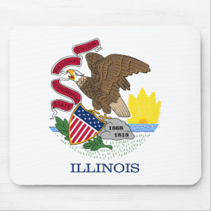 Illinois Staatsflagge Mousepad