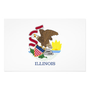 Illinois Staatsflagge USA Fotodruck