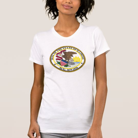 Illinois-Staatsflagge USA vereinigte T-Shirt