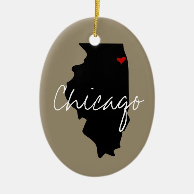 Illinois-Stadt Keramikornament (Vorne)