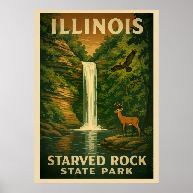 Illinois Starved Rock Staat Park V01 Poster (Vorne)