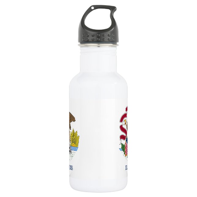 Illinois State Flag Liberty Flasche Trinkflasche (Vorderseite)