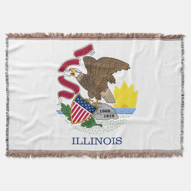 Illinois State Flag Print Patriotic Decke (Vorderseite)