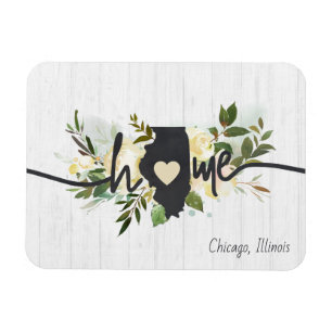 Illinois State Personalisiert Ihre Heimatstadt Rus Magnet