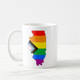 Illinois State Pride LGBTQ Progress Pride Kaffeetasse