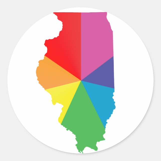 Illinois Stolz. Runder Aufkleber (Vorderseite)